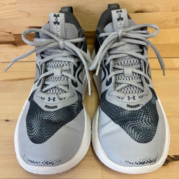 UnderArmour FLOW Breakthru Mod Gray White Basketball Shoes W8 - Picture 8 of 9